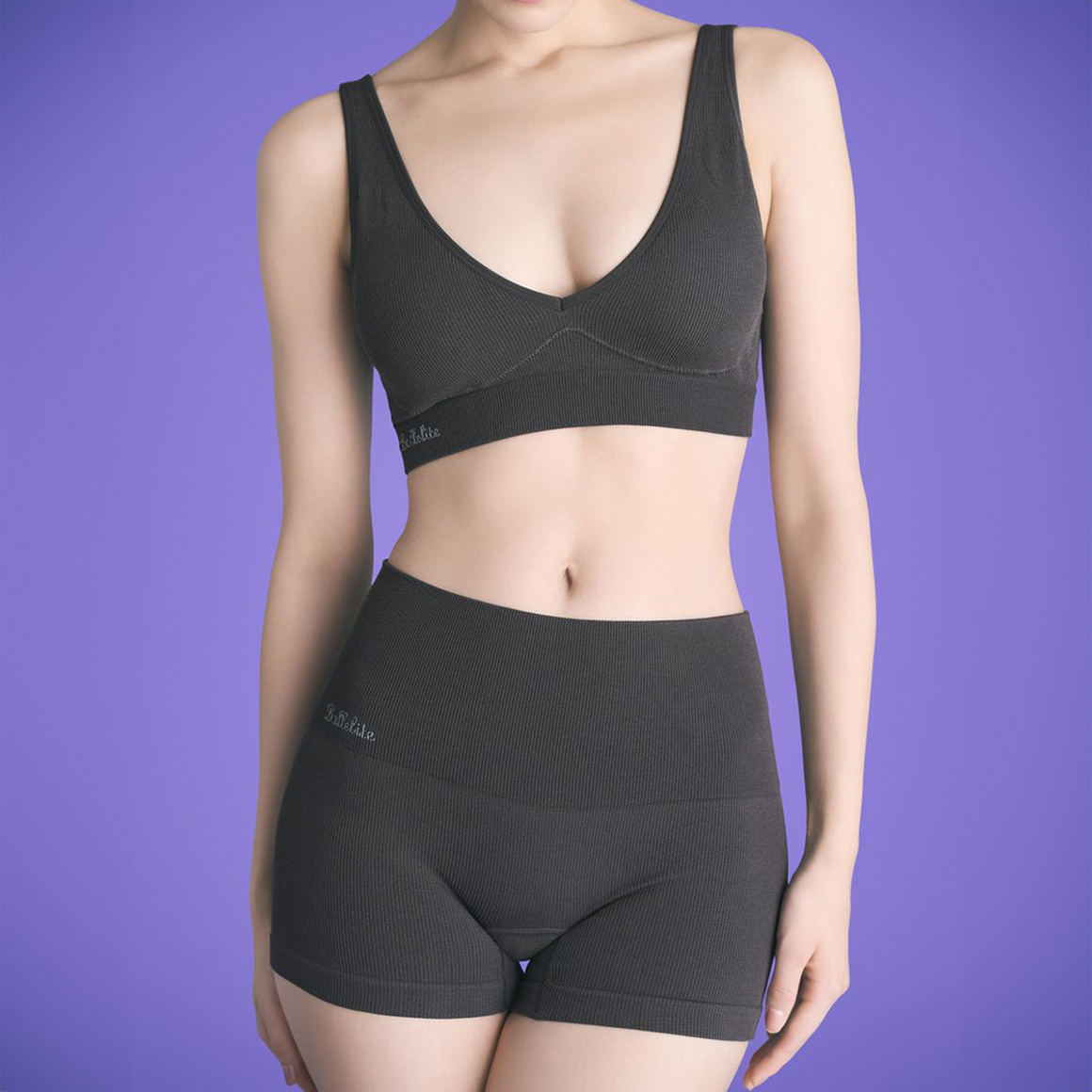 ソフトリブハーフトップ（CGRY）の画像